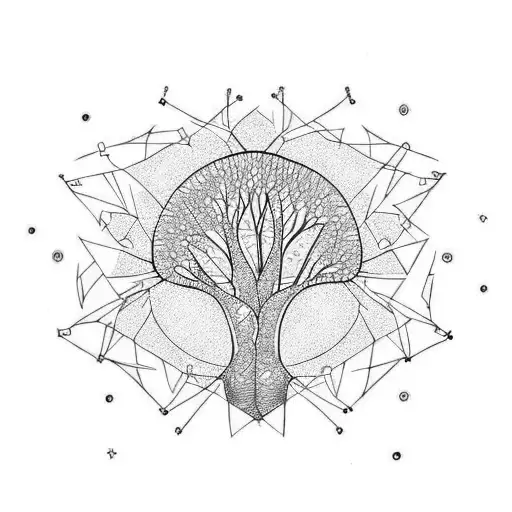 DNA tree tattoo design idea