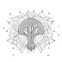 DNA tree tattoo design idea