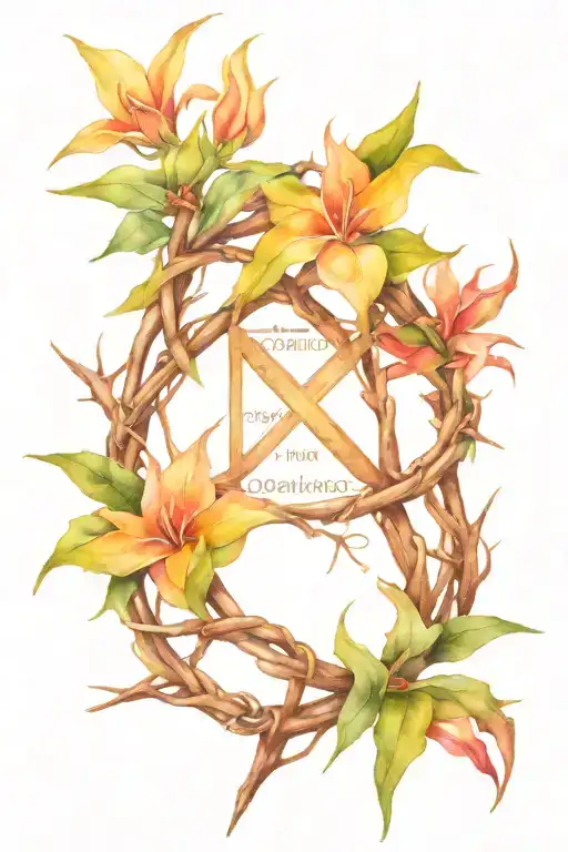 Crown of thorns with the Bible verse Galatians 6:7 tattoo design idea
