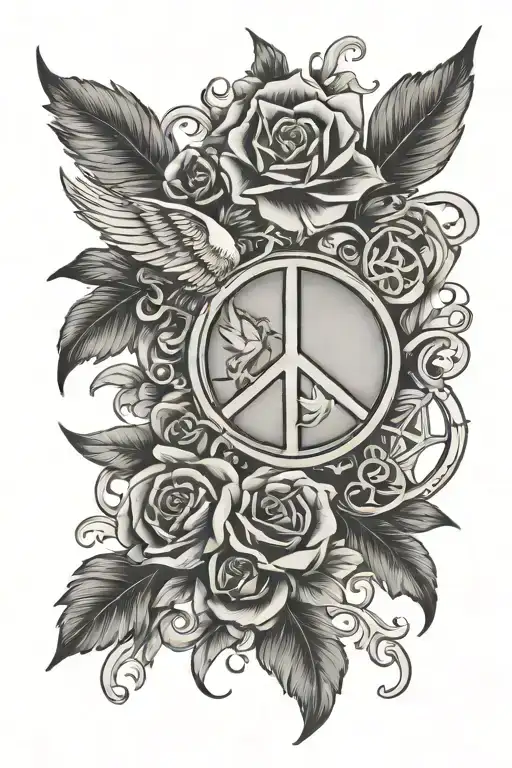 tattoo with the  words peace prosperity patience and make it biblical  tattoo design idea