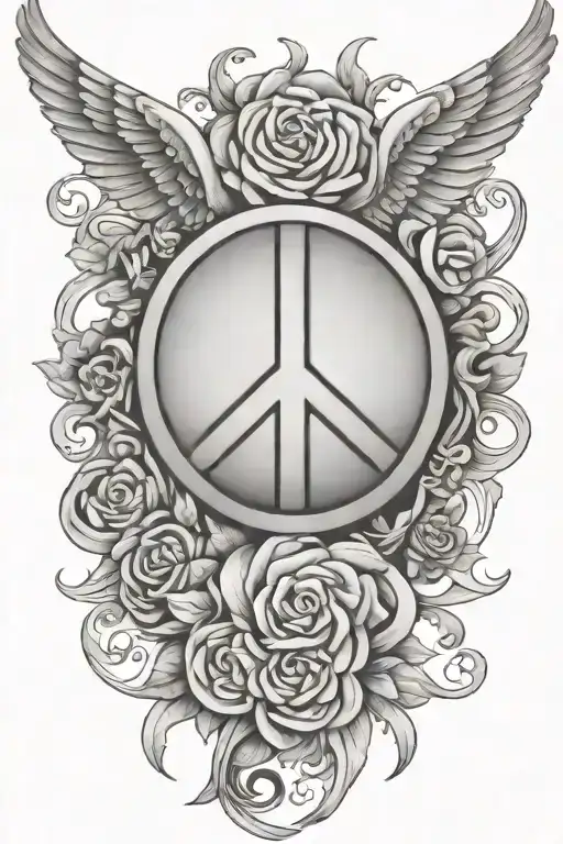 tattoo with the  words peace prosperity patience and make it biblical  tattoo design idea