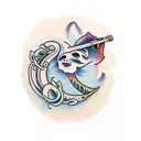 flute tattoo design idea