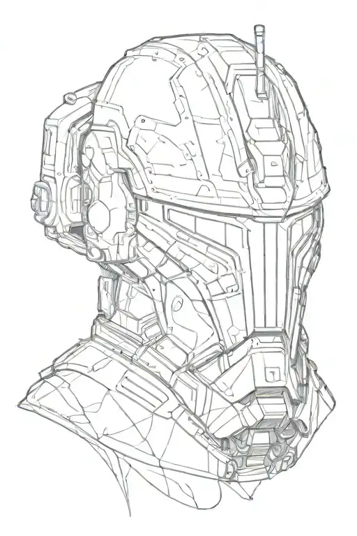 captain rex helmet tattoo design idea