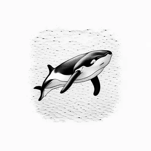 orca whale  tattoo design idea