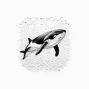 orca whale  tattoo design idea