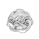 Ocean Wave and montain. triceps tattoo design idea