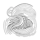 Ocean Wave and montain. triceps tattoo design idea