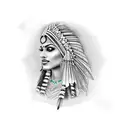 Indian Puerto Rican  tattoo design idea