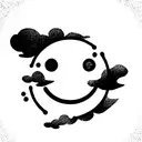 trippy smiley face tattoo design idea