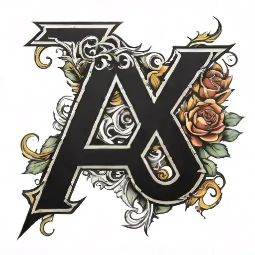 Lettere I v m made tattoo design idea