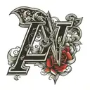 Lettere I v m made tattoo design idea