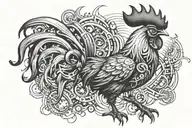 Rooster tattoo design idea
