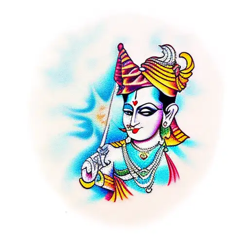 krishna tattoo design idea