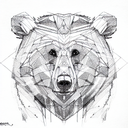 Bear tattoo design idea