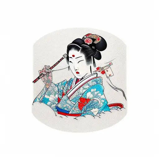 Geisha tattoo design idea