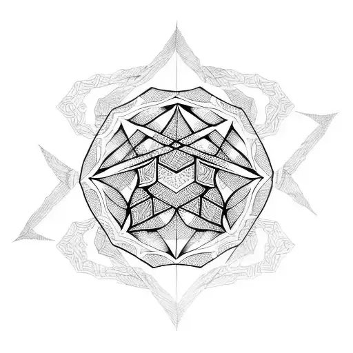hexagon  tattoo design idea
