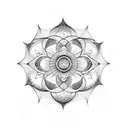 sacred geometry henna tattoo design idea