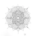 sacred geometry henna tattoo design idea
