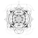 sacred geometry henna tattoo design idea