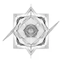 hexagon  tattoo design idea