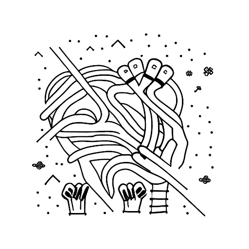 Group of friends holding hands tattoo design idea