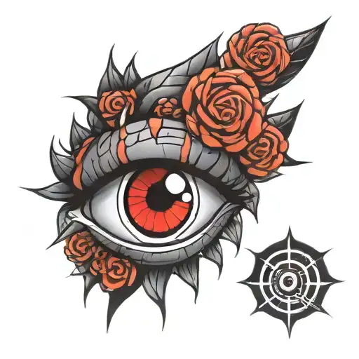 sharingan eyes tattoo design idea