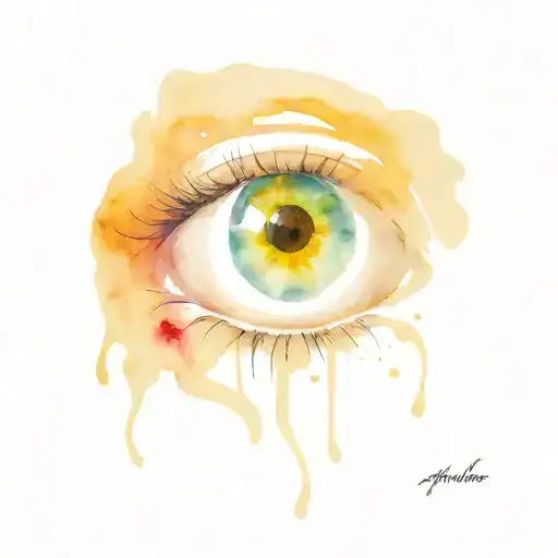 sharigan eyes aquarella tattoo design idea