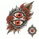 sharingan eyes tattoo design idea