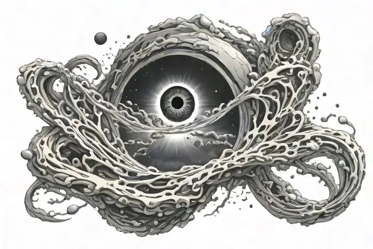 Black Hole event horizon tattoo design idea