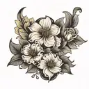 floral scar c section scar tattoo design idea