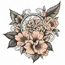 floral scar c section scar tattoo design idea