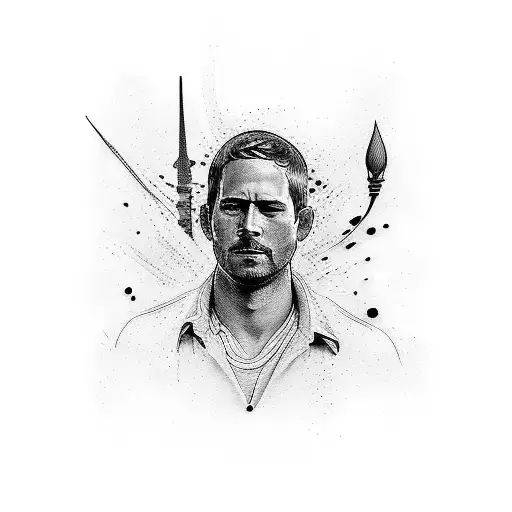 paul walker tattoo design idea