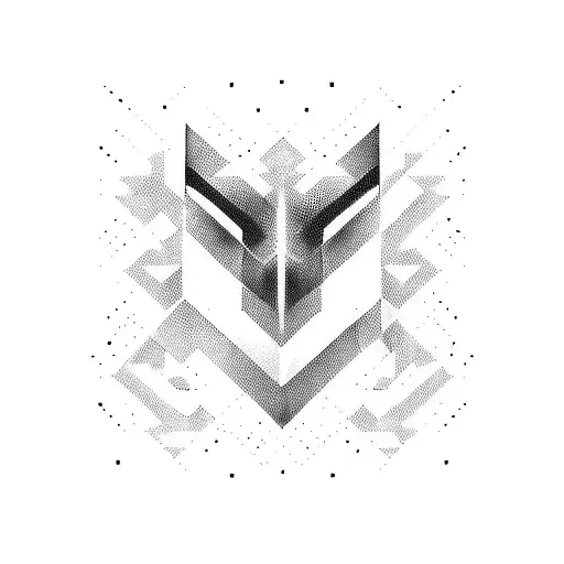 Pixelated Avicii logo tattoo design idea