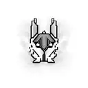 Pixelated Avicii logo tattoo design idea