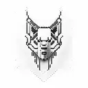 Pixelated Avicii logo tattoo design idea
