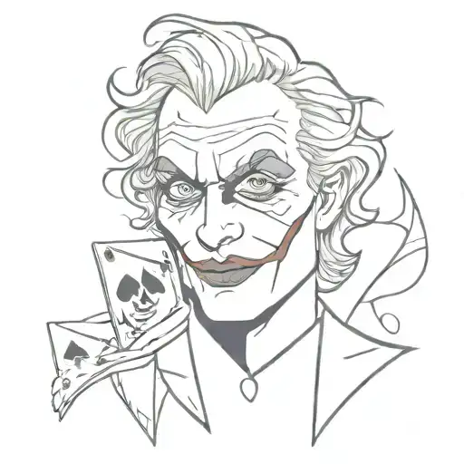 joker card tattoo design idea