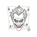 joker card tattoo design idea