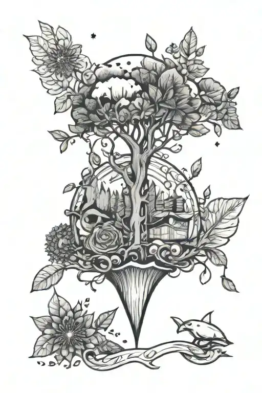 A symbolic tattoo representing environmental activism and veganism tattoo design idea