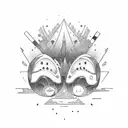 folk on the road tattoo design idea