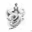 heaven staircase tattoo design idea