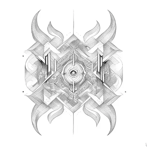 narrow gate tattoo design idea