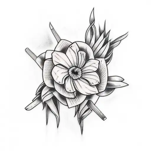 a sugar cane  tattoo design idea