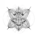 5 leaf Clover with Pentagramm in it tattoo design idea