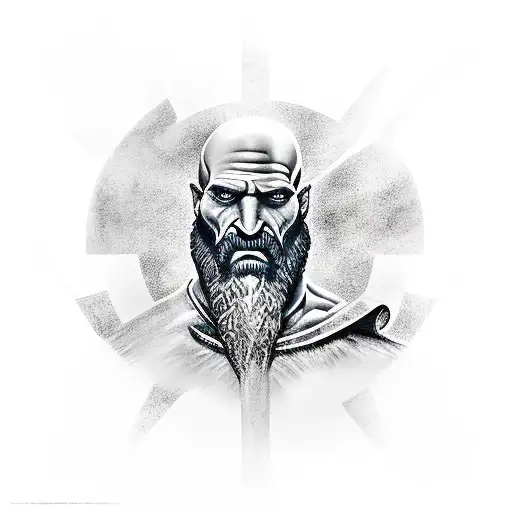 GAME, GOD OF WAR, CREATION OF ADAM tattoo design idea