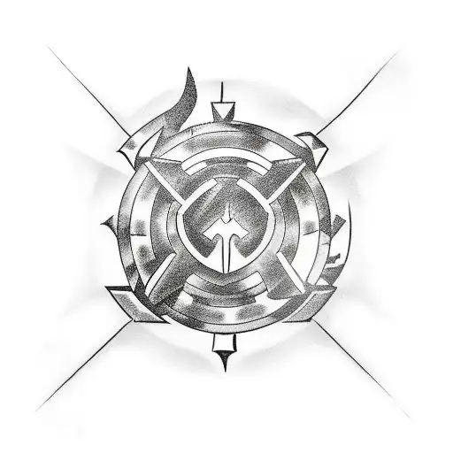 ironman runescape symbol with 777's tattoo design idea