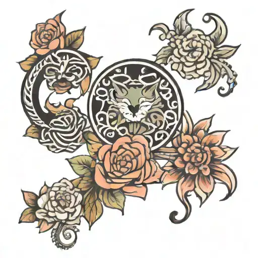 niece nephew aunt tattoo design idea