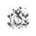broken hourglass  tattoo design idea