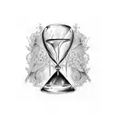 broken hourglass  tattoo design idea