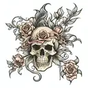 death flowers  tattoo design idea