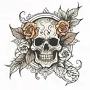 death flowers  tattoo design idea